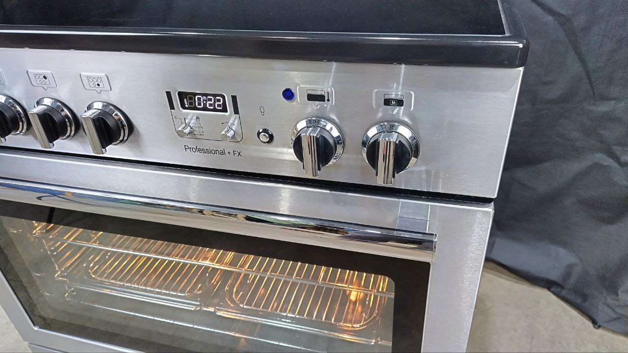 Rangemaster Professional+ FX 90 Induction/Electric Range Cooker, Stainless steel