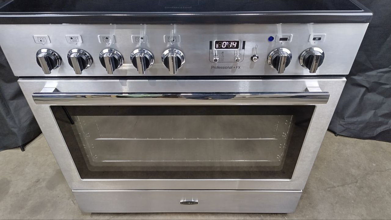 Rangemaster Professional+ FX 90 Induction/Electric Range Cooker, Stainless steel