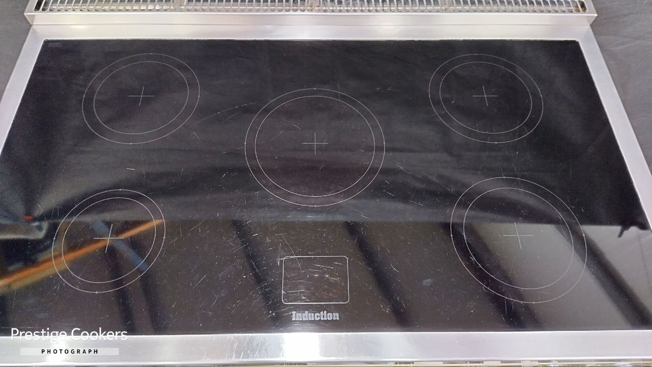 Falcon 1000 Deluxe Induction/Electric Range Cooker, Cream/Chrome