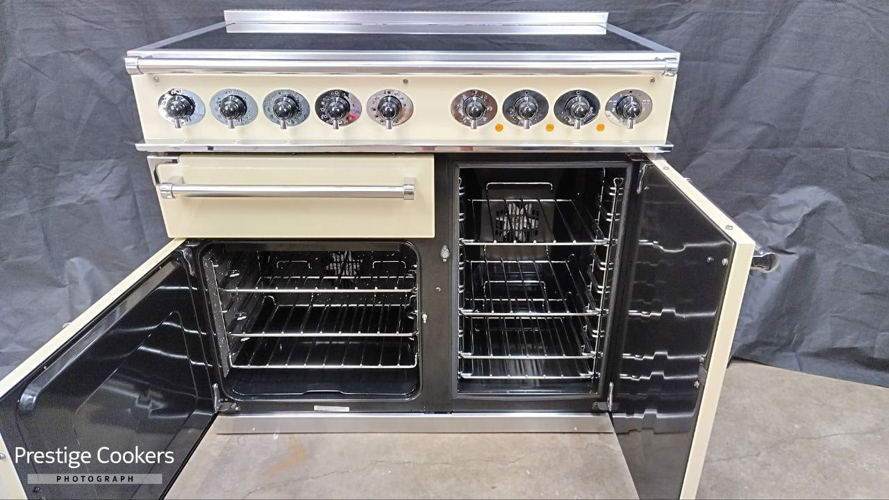 Falcon 1000 Deluxe Induction/Electric Range Cooker, Cream/Chrome