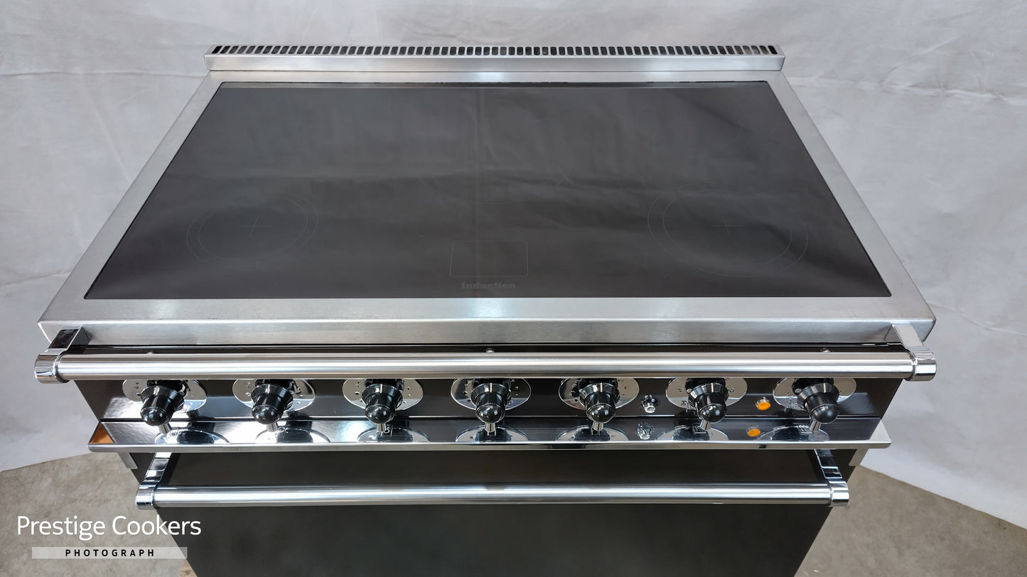 Falcon 900S Induction/Electric Range Cooker, Black/Chrome