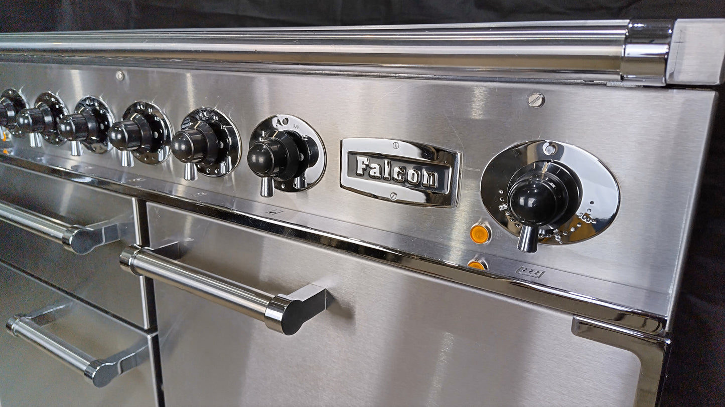 Falcon 1092 Deluxe Induction/Electric Range Cooker, Stainless steel/Chrome