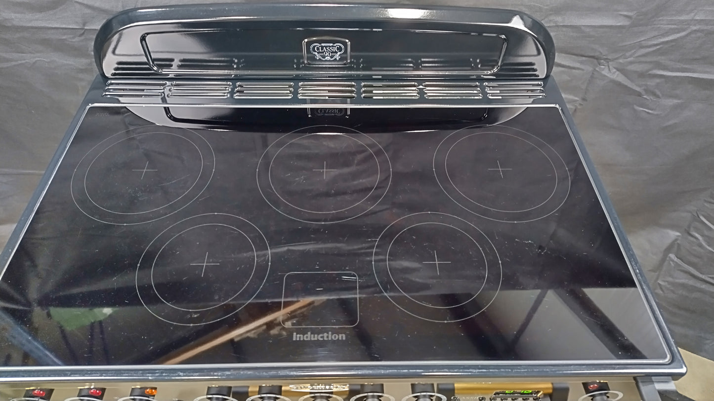 Rangemaster Classic Deluxe 90 cm Induction/Electric Range Cooker, Cream