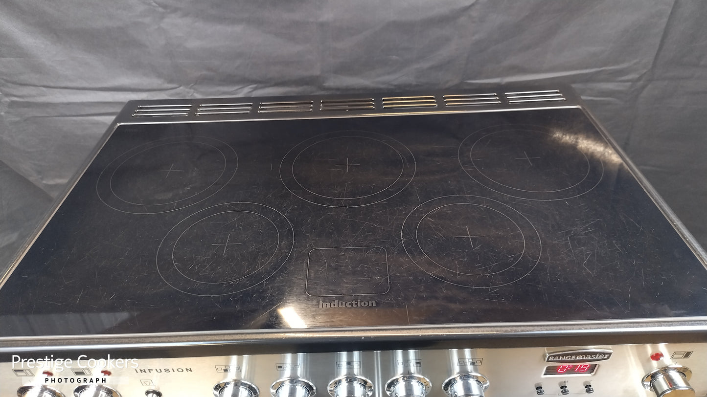 Rangemaster Infusion 90cm Induction/Electric Range Cooker, Stainless steel