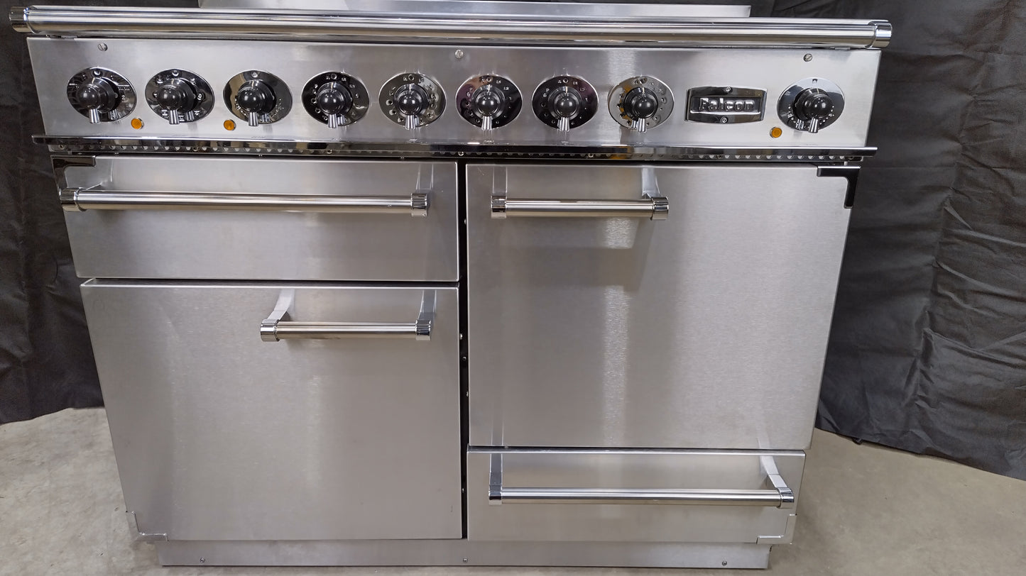 Falcon 1092 Deluxe Induction/Electric Range Cooker, Stainless steel/Chrome