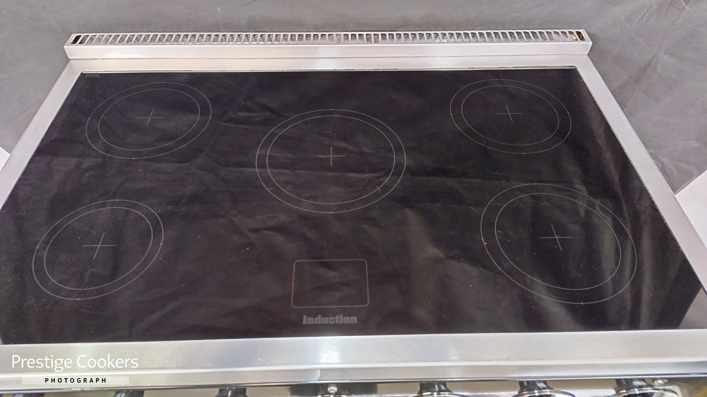 Falcon 900S Induction/Electric Range Cooker, Black/Chrome