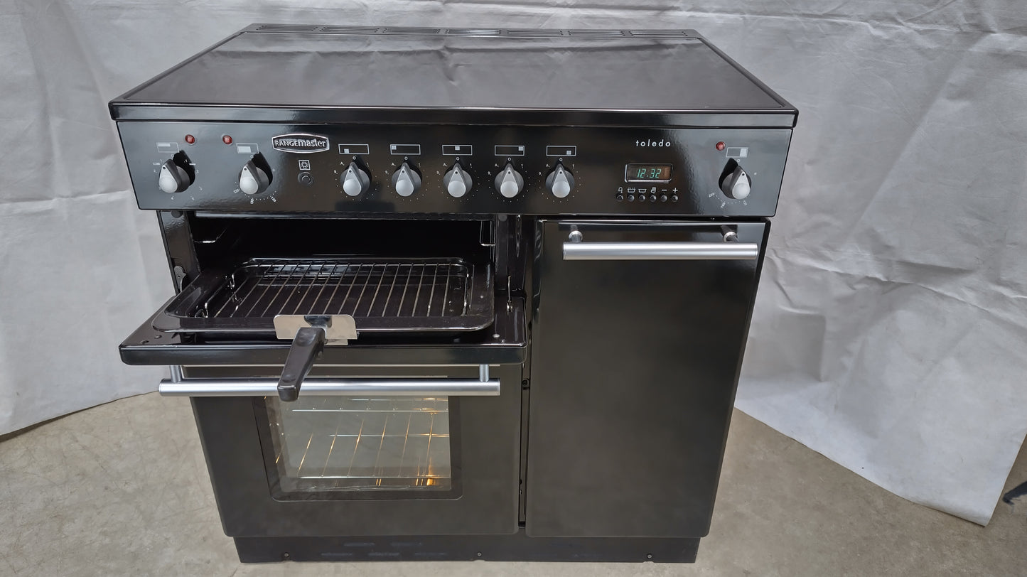 Rangemaster 90 cm Toledo Induction/Electric Range Cooker, Silver
