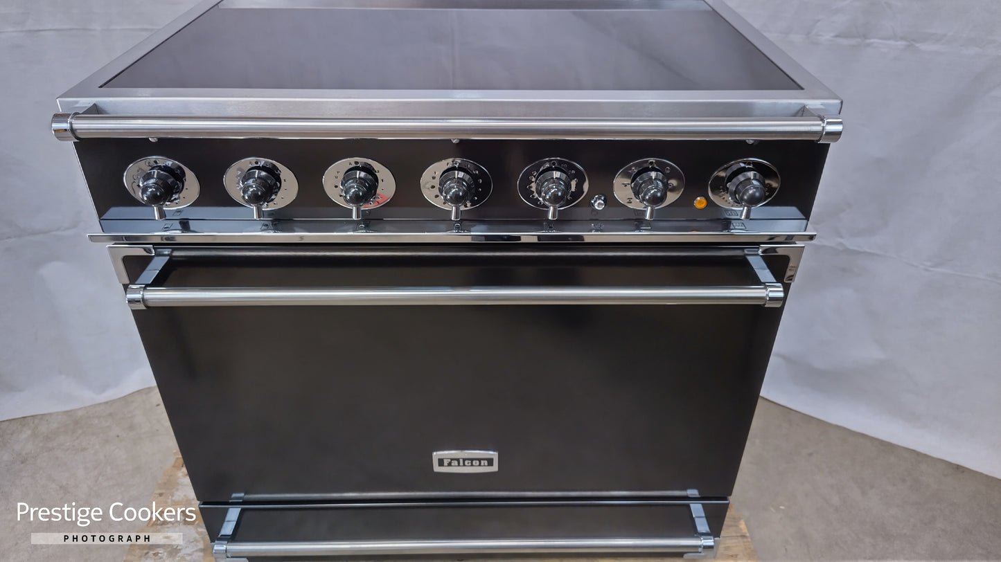 Falcon 900S Induction/Electric Range Cooker, Black/Chrome