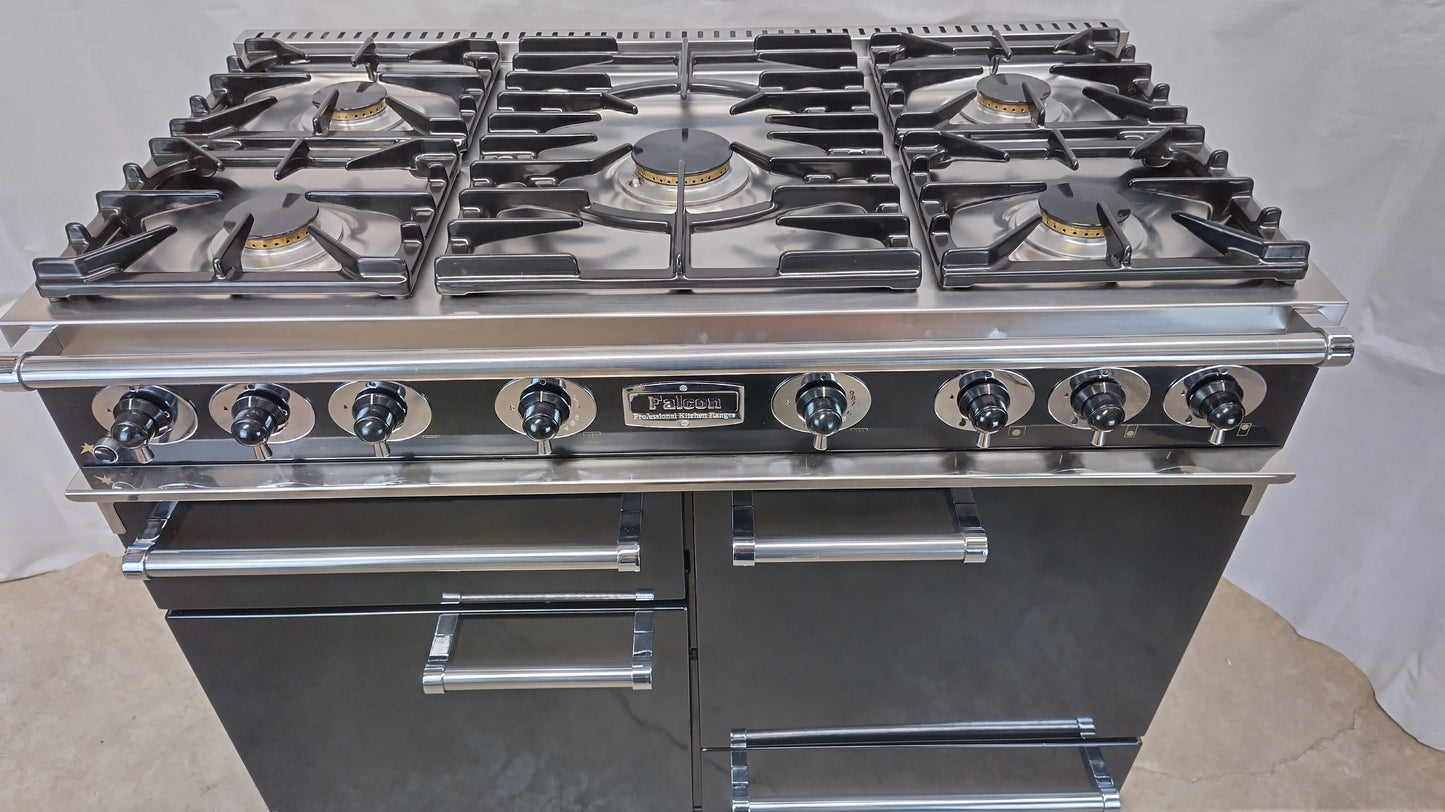 Falcon 1092 110 cm Full Gas Range Cooker, Black