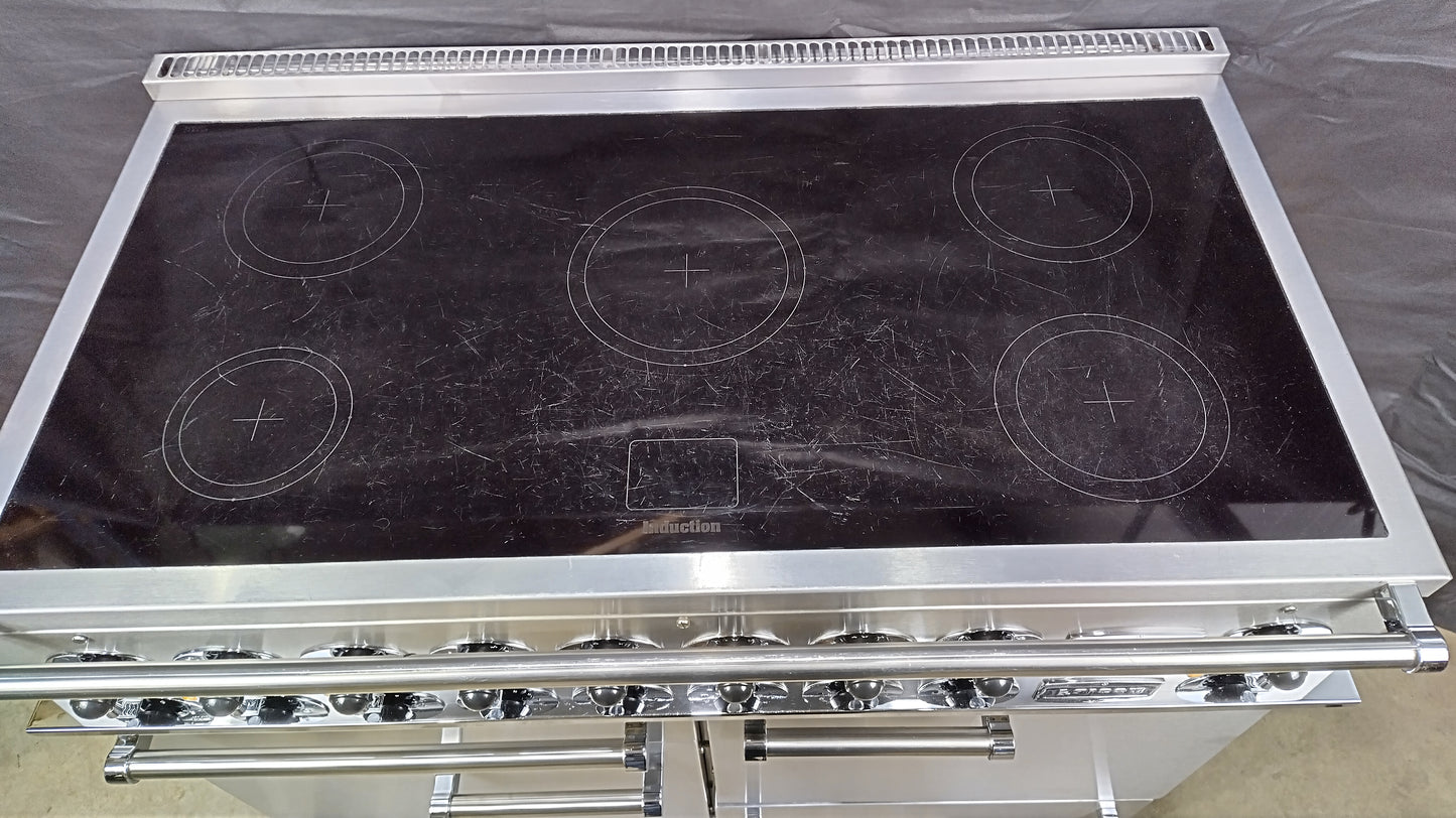Falcon 1092 Deluxe Induction/Electric Range Cooker, Stainless steel/Chrome