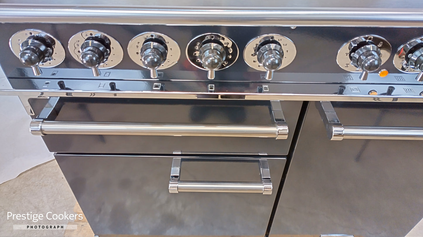 Falcon 1000 Deluxe Induction/Electric Range Cooker, Black/Chrome