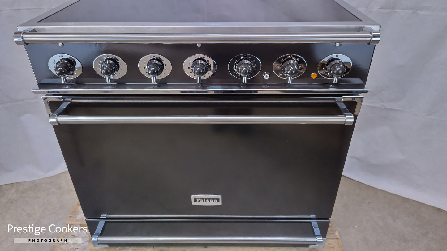 Falcon 900S Induction/Electric Range Cooker, Black/Chrome
