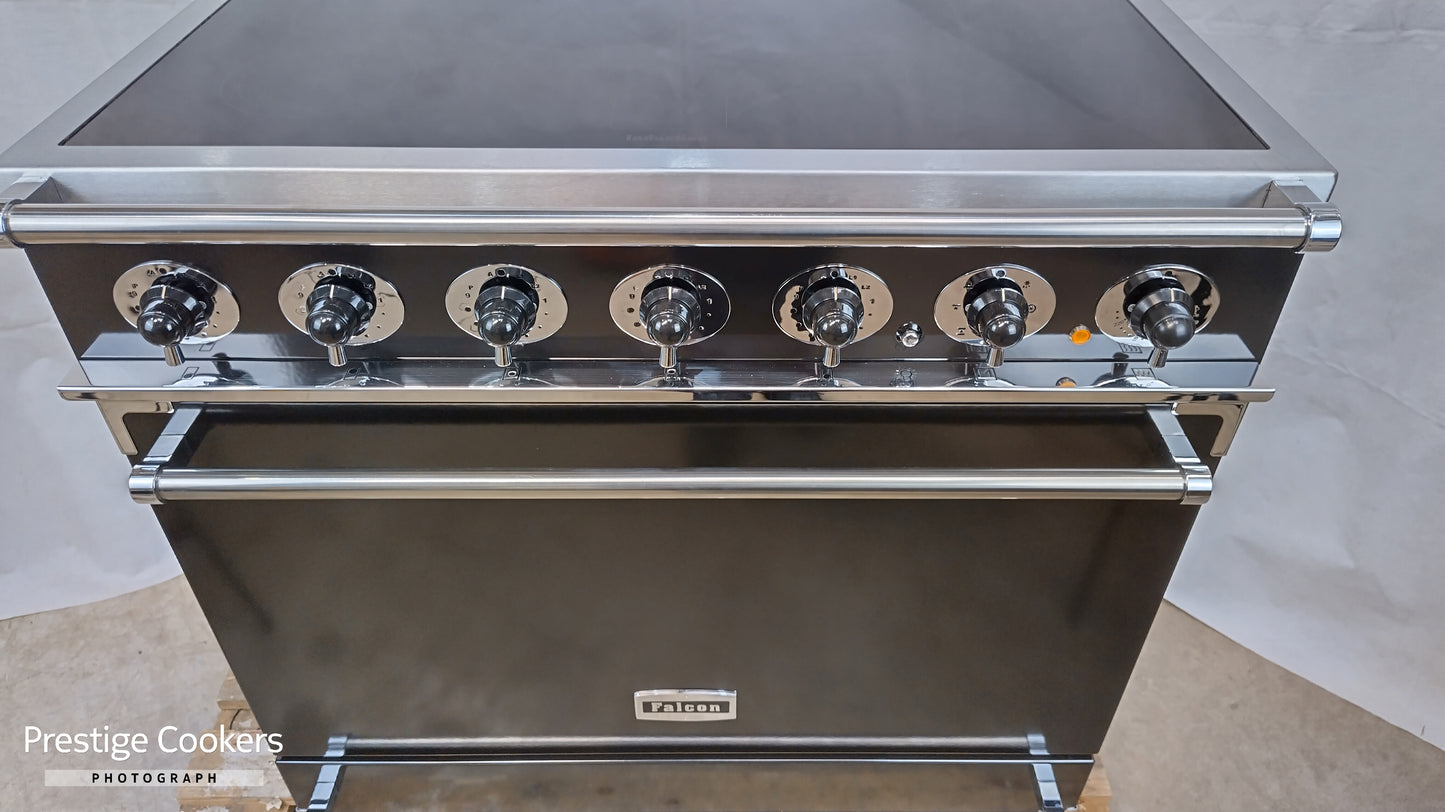 Falcon 900S Induction/Electric Range Cooker, Black/Chrome