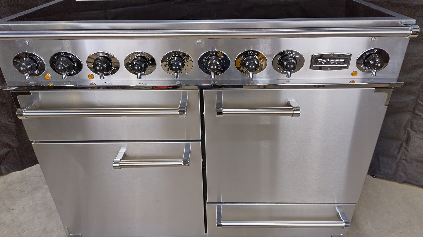 Falcon 1092 Deluxe Induction/Electric Range Cooker, Stainless steel/Chrome