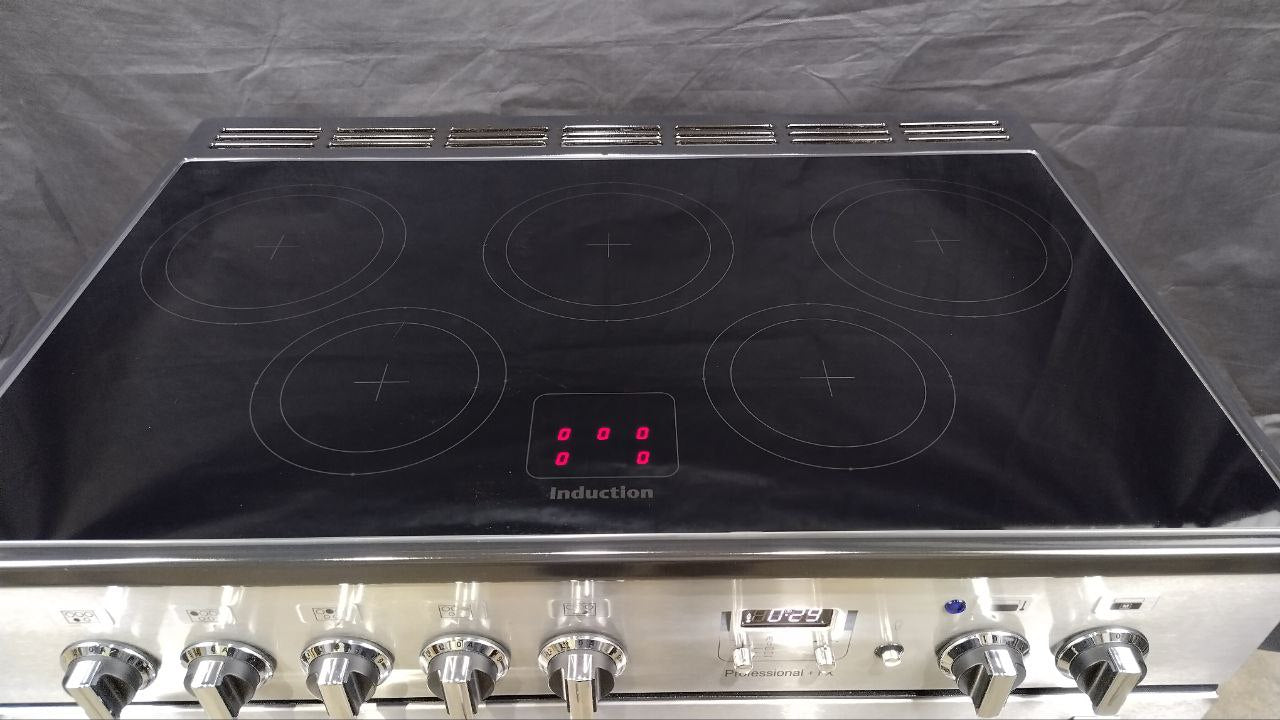 Rangemaster Professional+ FX 90 Induction/Electric Range Cooker, Stainless steel