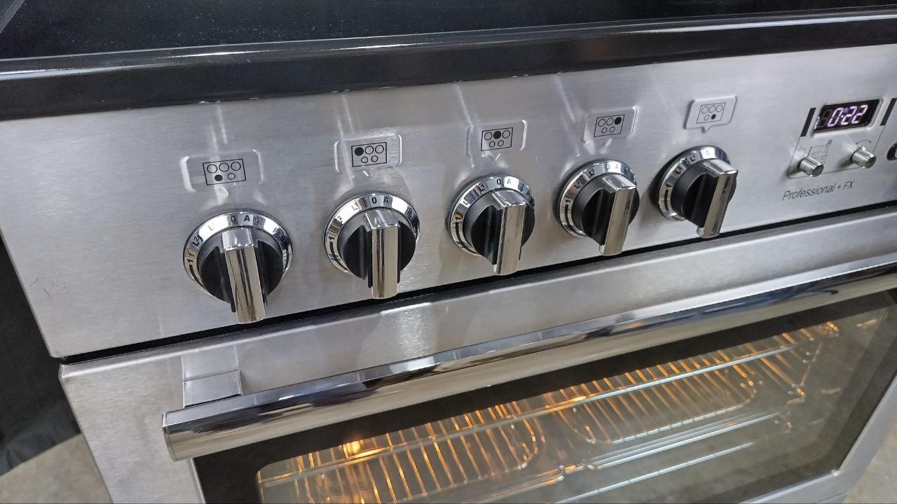 Rangemaster Professional+ FX 90 Induction/Electric Range Cooker, Stainless steel
