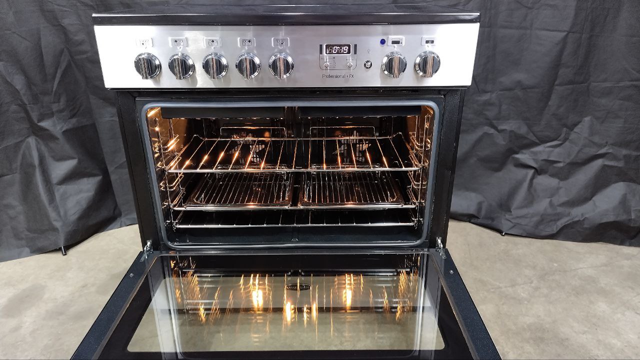 Rangemaster Professional+ FX 90 Induction/Electric Range Cooker, Stainless steel