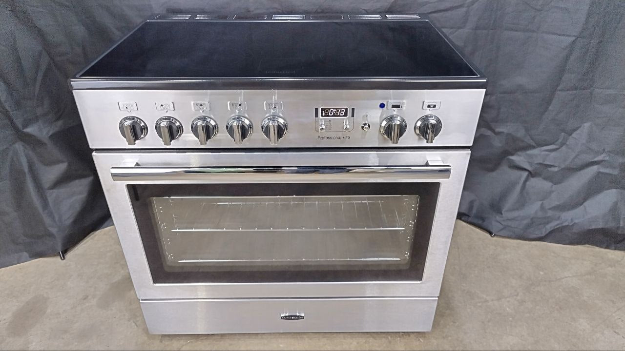 Rangemaster Professional+ FX 90 Induction/Electric Range Cooker, Stainless steel