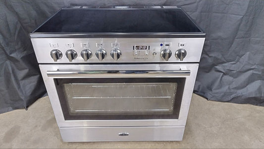 Rangemaster Professional+ FX 90 Induction/Electric Range Cooker, Stainless steel