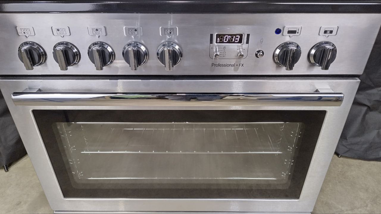 Rangemaster Professional+ FX 90 Induction/Electric Range Cooker, Stainless steel