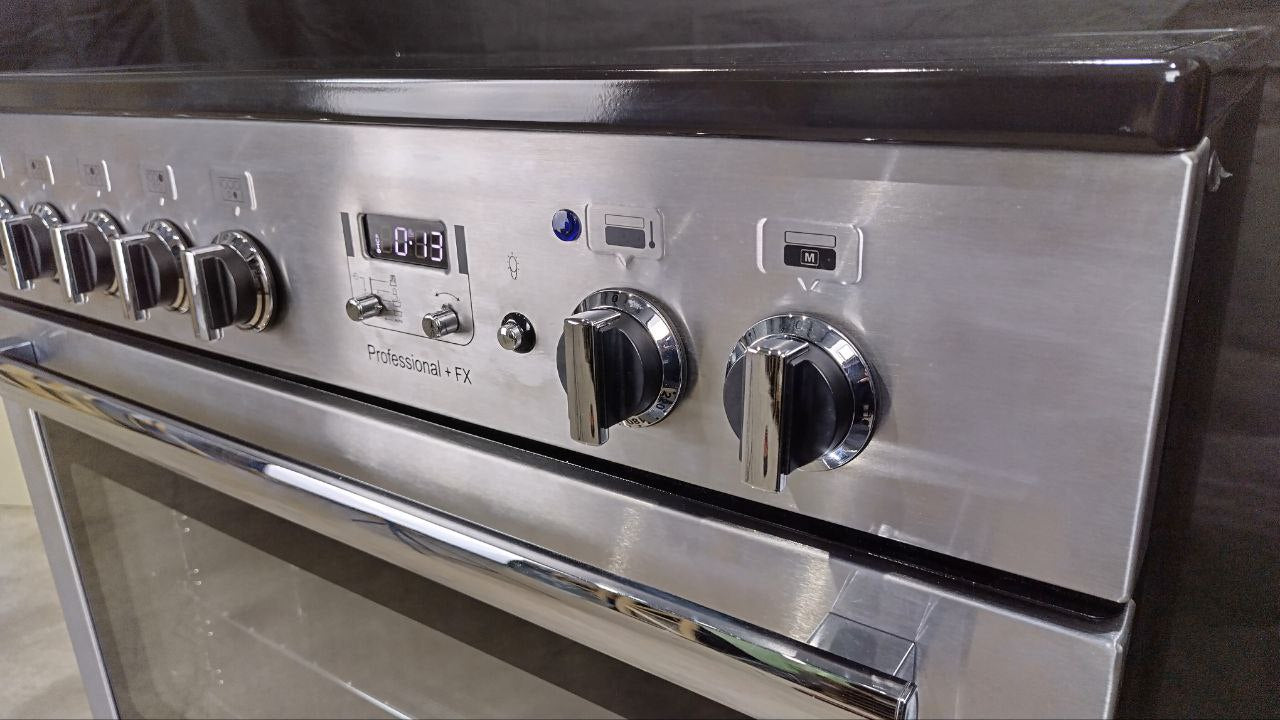 Rangemaster Professional+ FX 90 Induction/Electric Range Cooker, Stainless steel