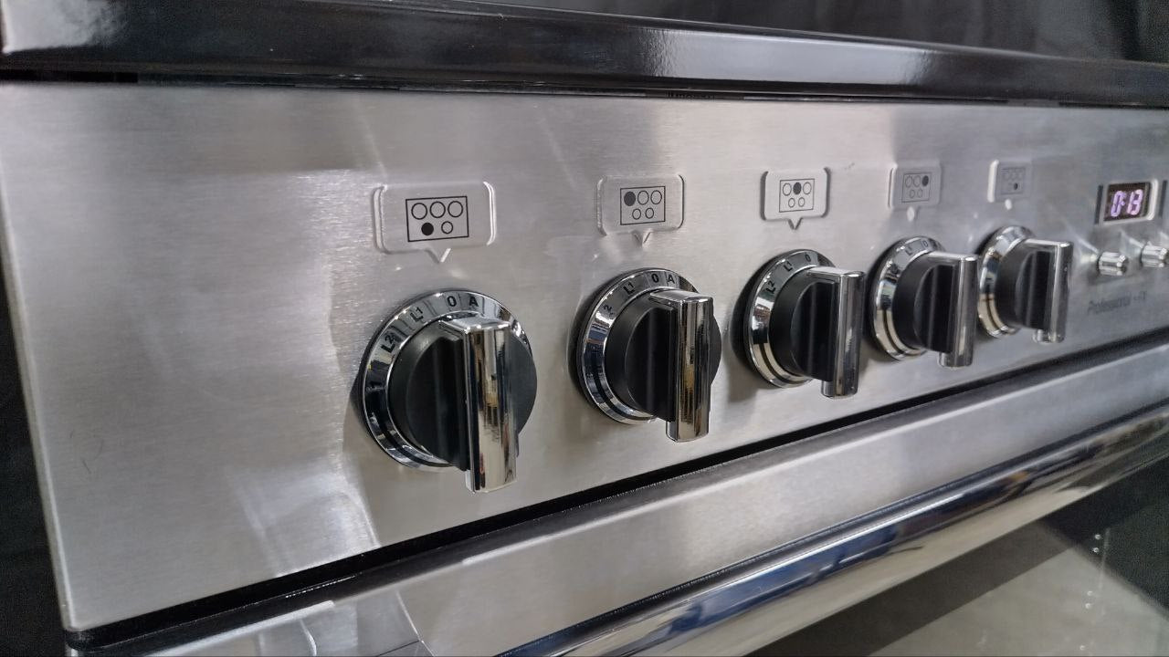Rangemaster Professional+ FX 90 Induction/Electric Range Cooker, Stainless steel