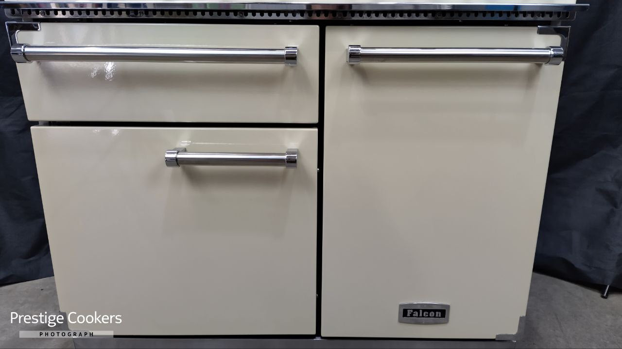 Falcon 1000 Deluxe Induction/Electric Range Cooker, Cream/Chrome