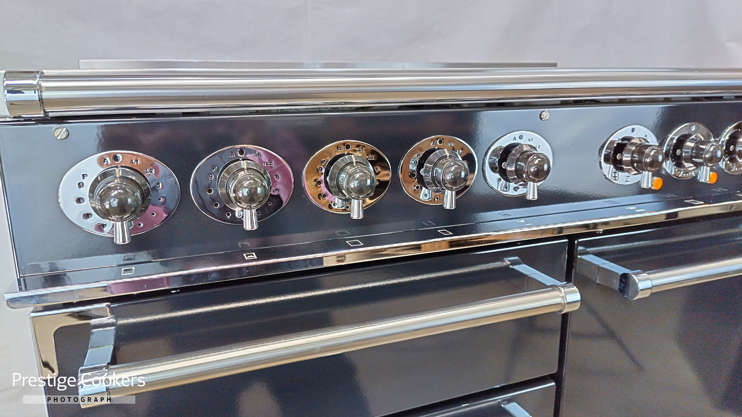 Falcon 1000 Deluxe Induction/Electric Range Cooker, Black/Chrome