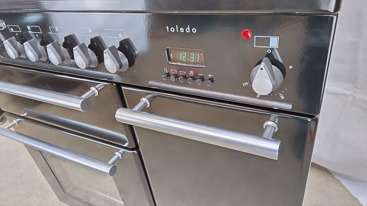 Rangemaster 90 cm Toledo Induction/Electric Range Cooker, Silver