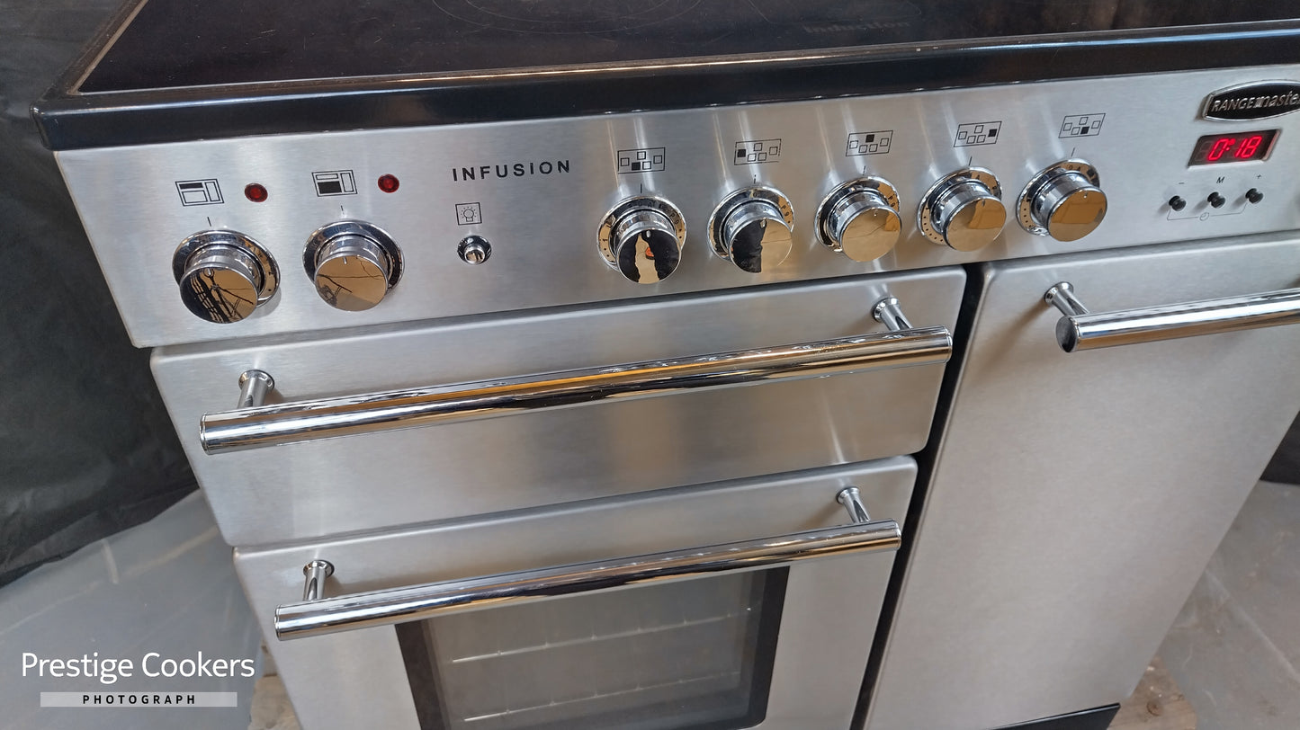 Rangemaster Infusion 90cm Induction/Electric Range Cooker, Stainless steel
