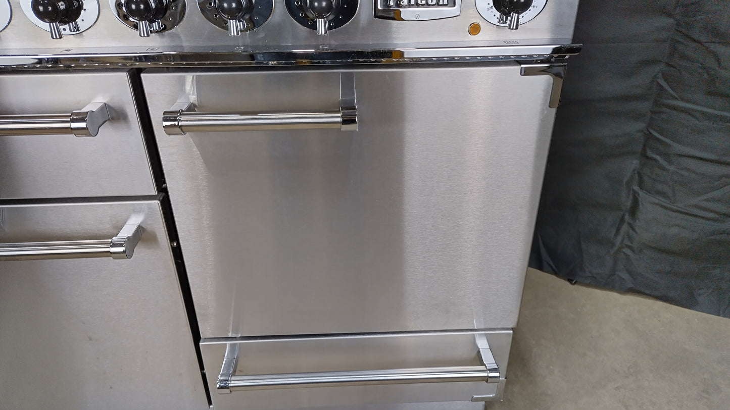 Falcon 1092 Deluxe Induction/Electric Range Cooker, Stainless steel/Chrome