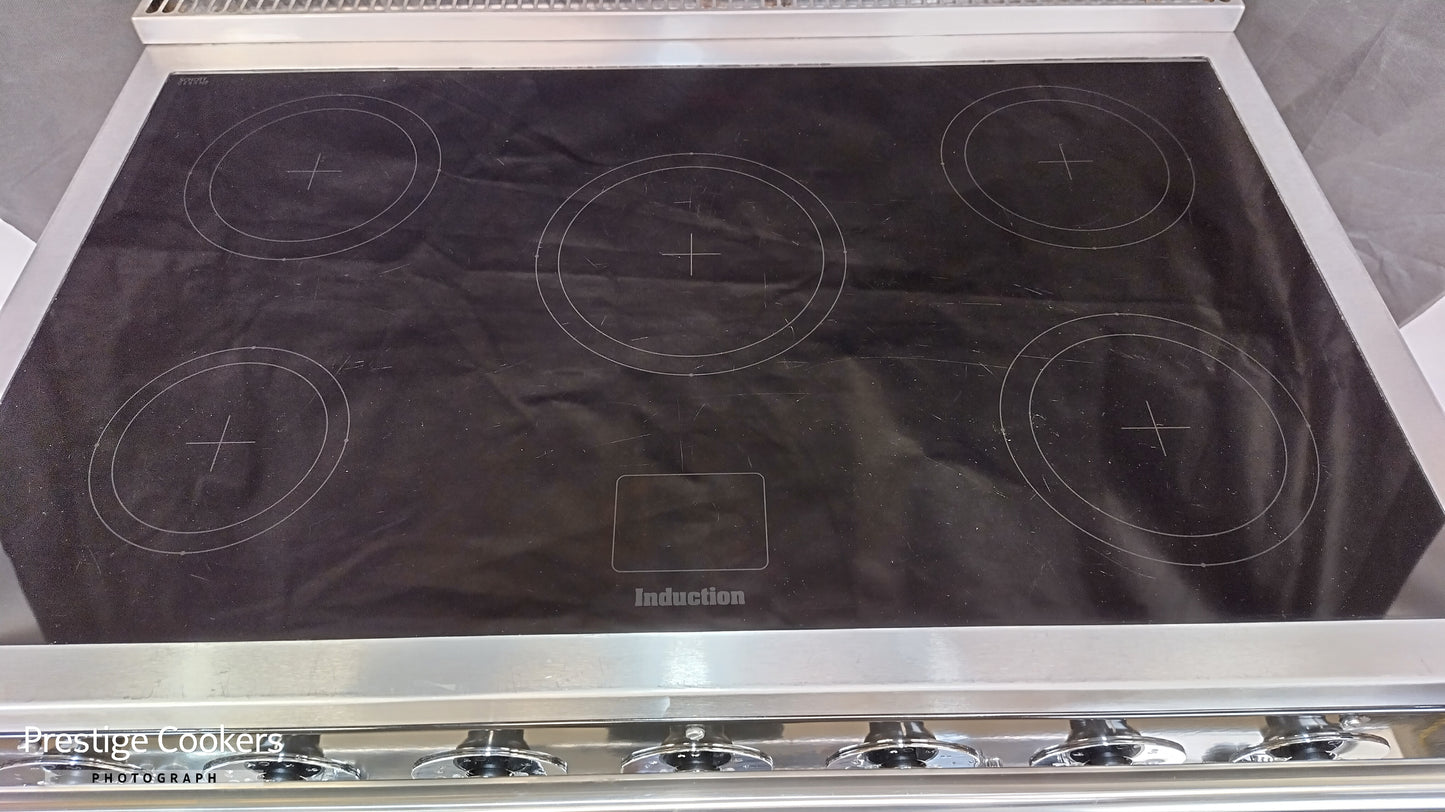 Falcon 900S Induction/Electric Range Cooker, Black/Chrome