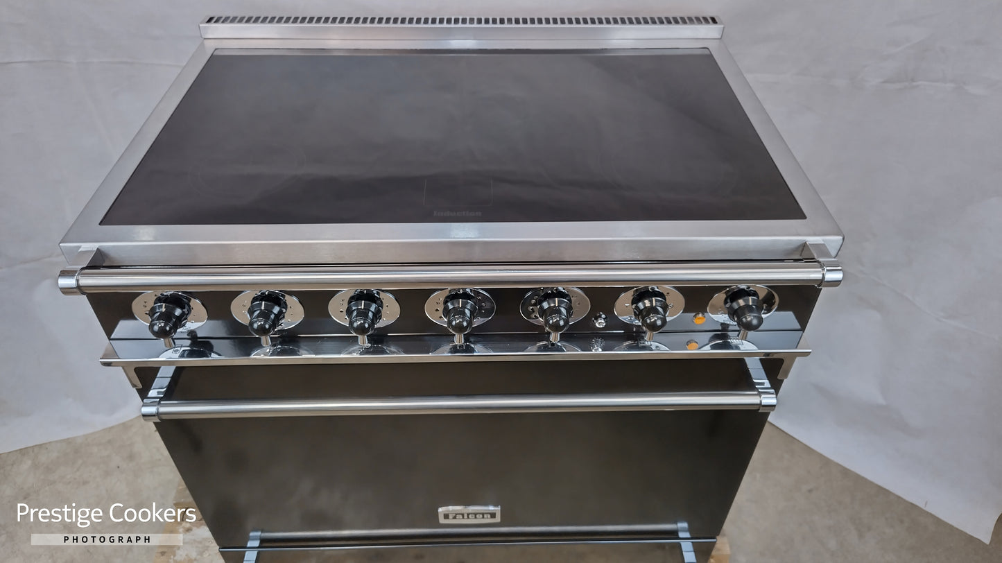Falcon 900S Induction/Electric Range Cooker, Black/Chrome