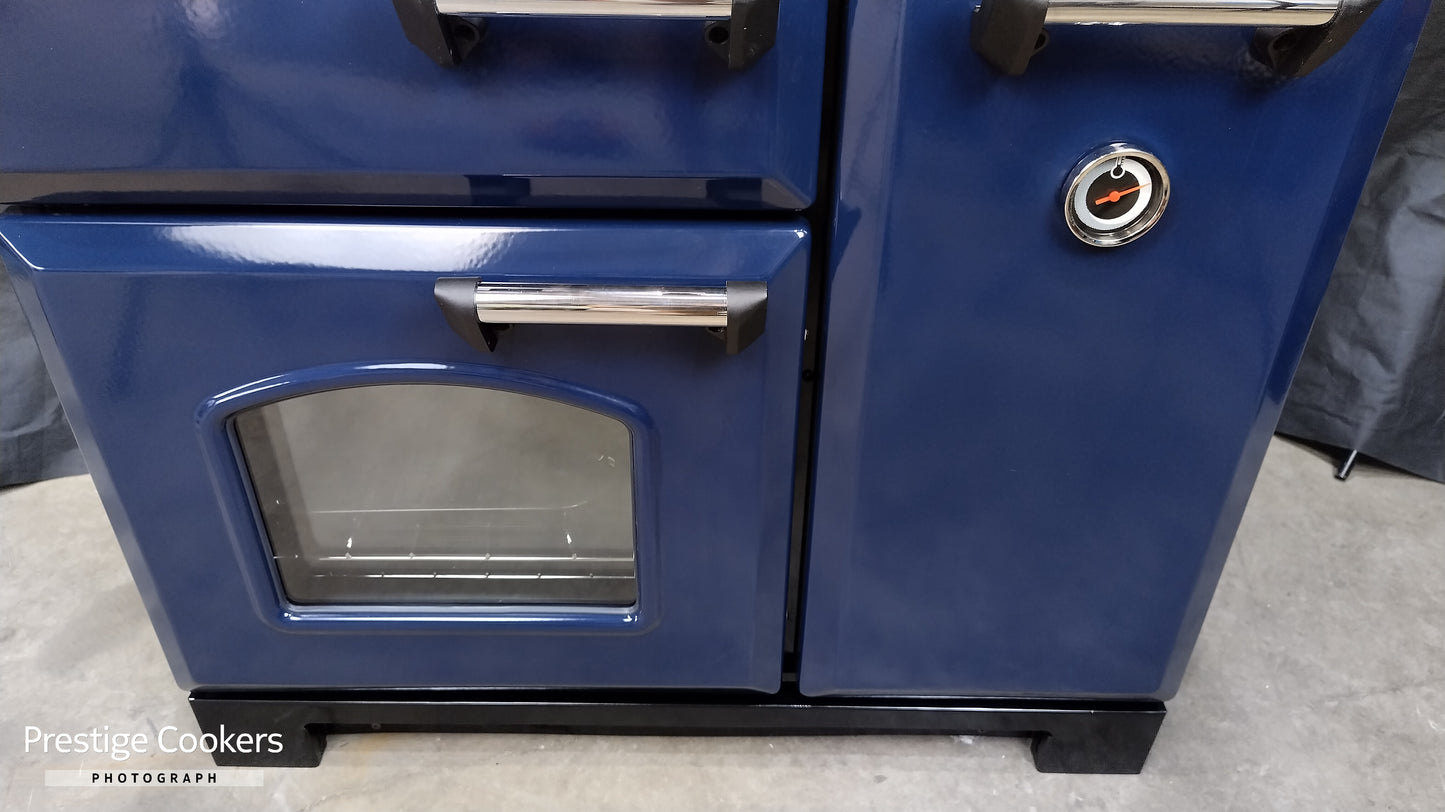 Rangemaster Classic Deluxe 90 cm Induction/Electric Range Cooker, Blue/Chrome