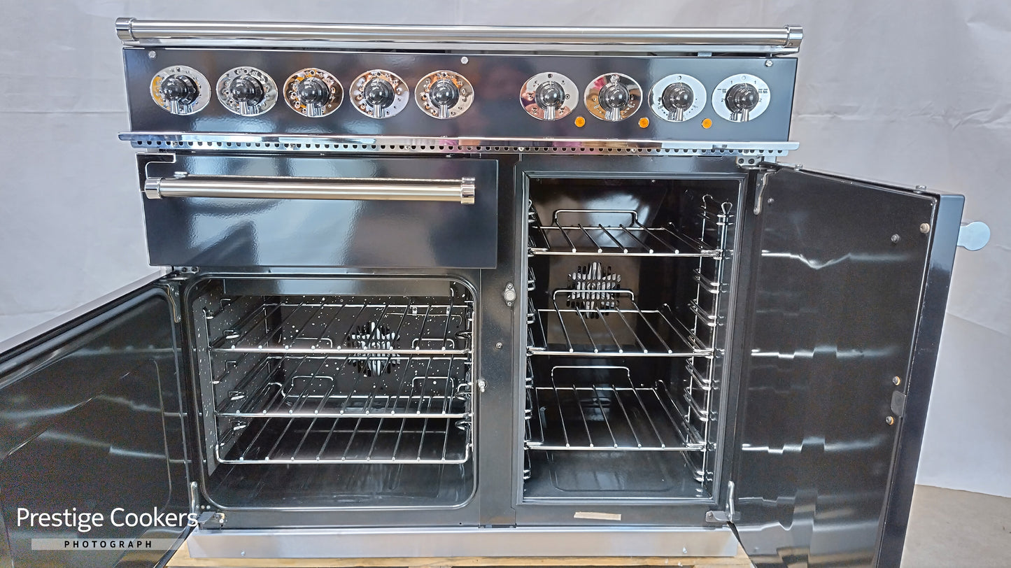 Falcon 1000 Deluxe Induction/Electric Range Cooker, Black/Chrome