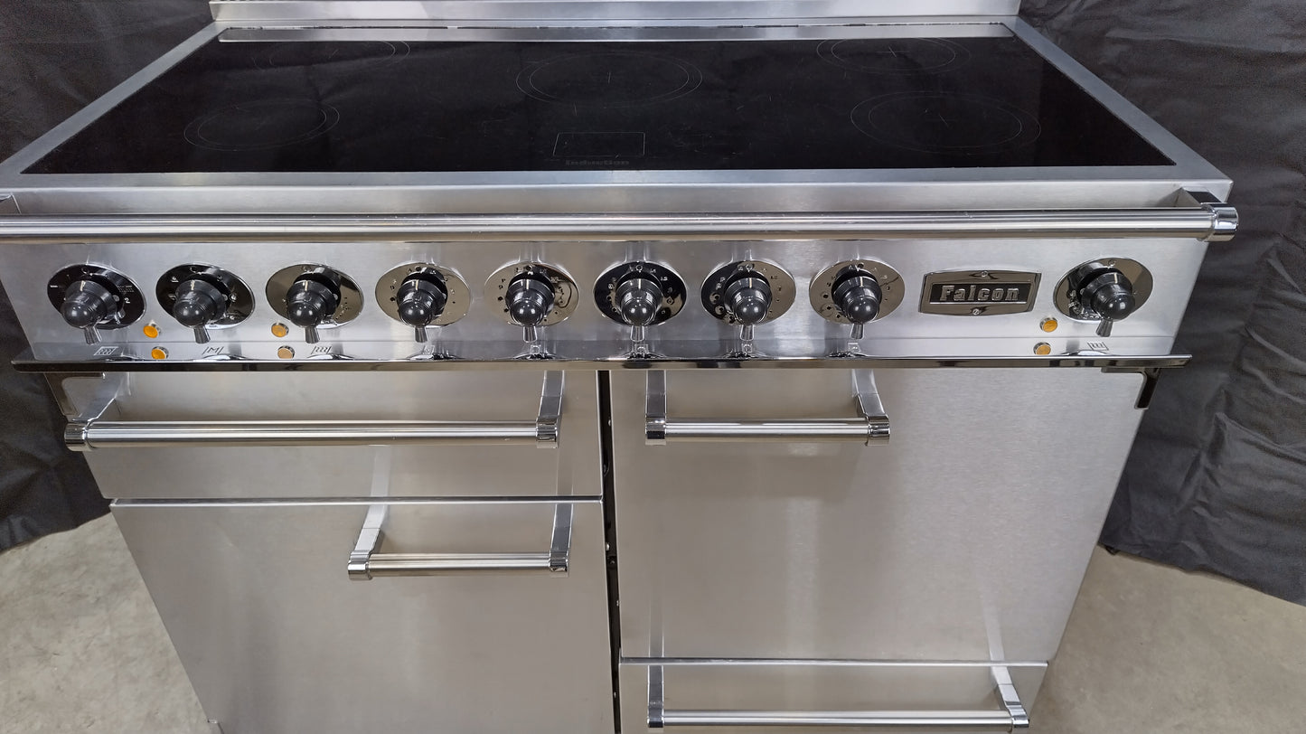 Falcon 1092 Deluxe Induction/Electric Range Cooker, Stainless steel/Chrome