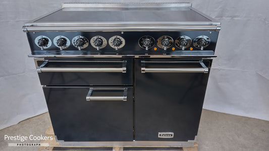 Falcon 1000 Deluxe Induction/Electric Range Cooker, Black/Chrome