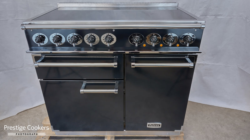 Falcon 1000 Deluxe Induction/Electric Range Cooker, Black/Chrome