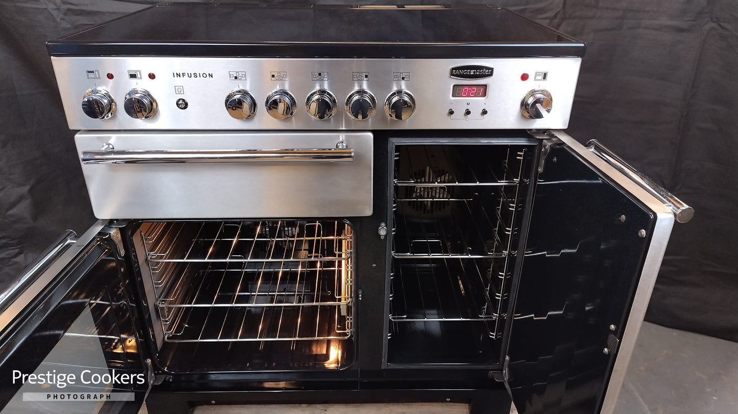 Rangemaster Infusion 90cm Induction/Electric Range Cooker, Stainless steel