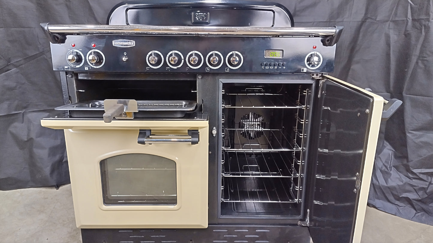 Rangemaster Classic 100 cm Induction/Electric Range Cooker, Cream