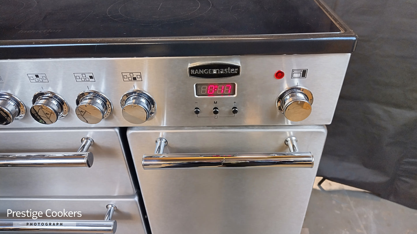 Rangemaster Infusion 90cm Induction/Electric Range Cooker, Stainless steel