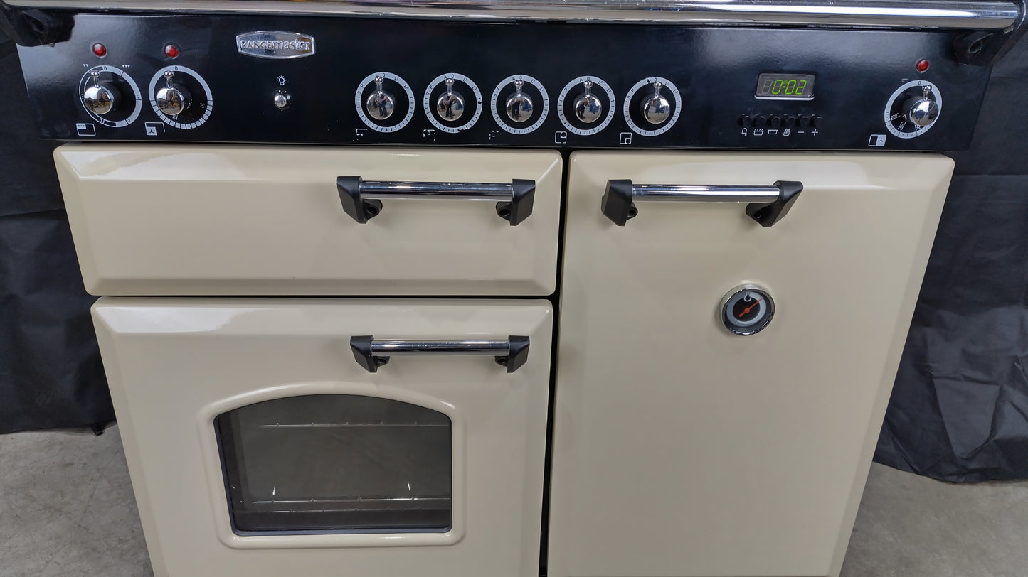 Rangemaster Classic 100 cm Induction/Electric Range Cooker, Cream