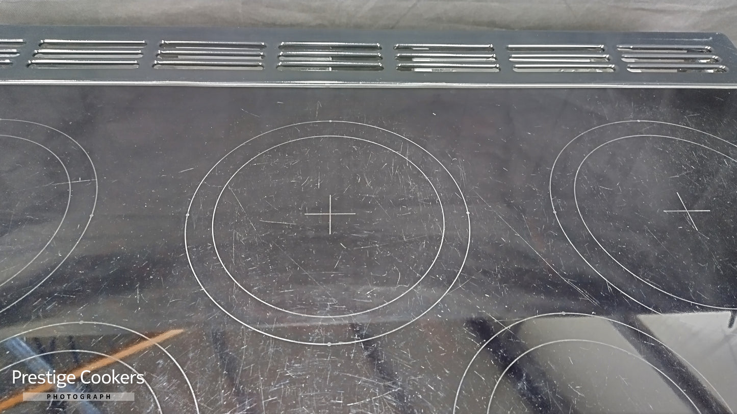 Rangemaster Classic Deluxe 90 cm Induction/Electric Range Cooker, Blue/Chrome