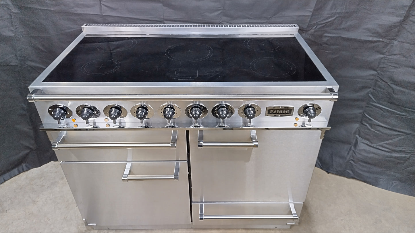 Falcon 1092 Deluxe Induction/Electric Range Cooker, Stainless steel/Chrome