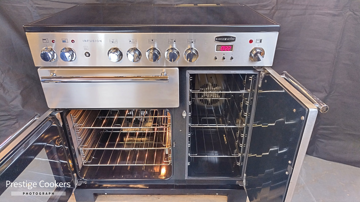 Rangemaster Infusion 90cm Induction/Electric Range Cooker, Stainless steel
