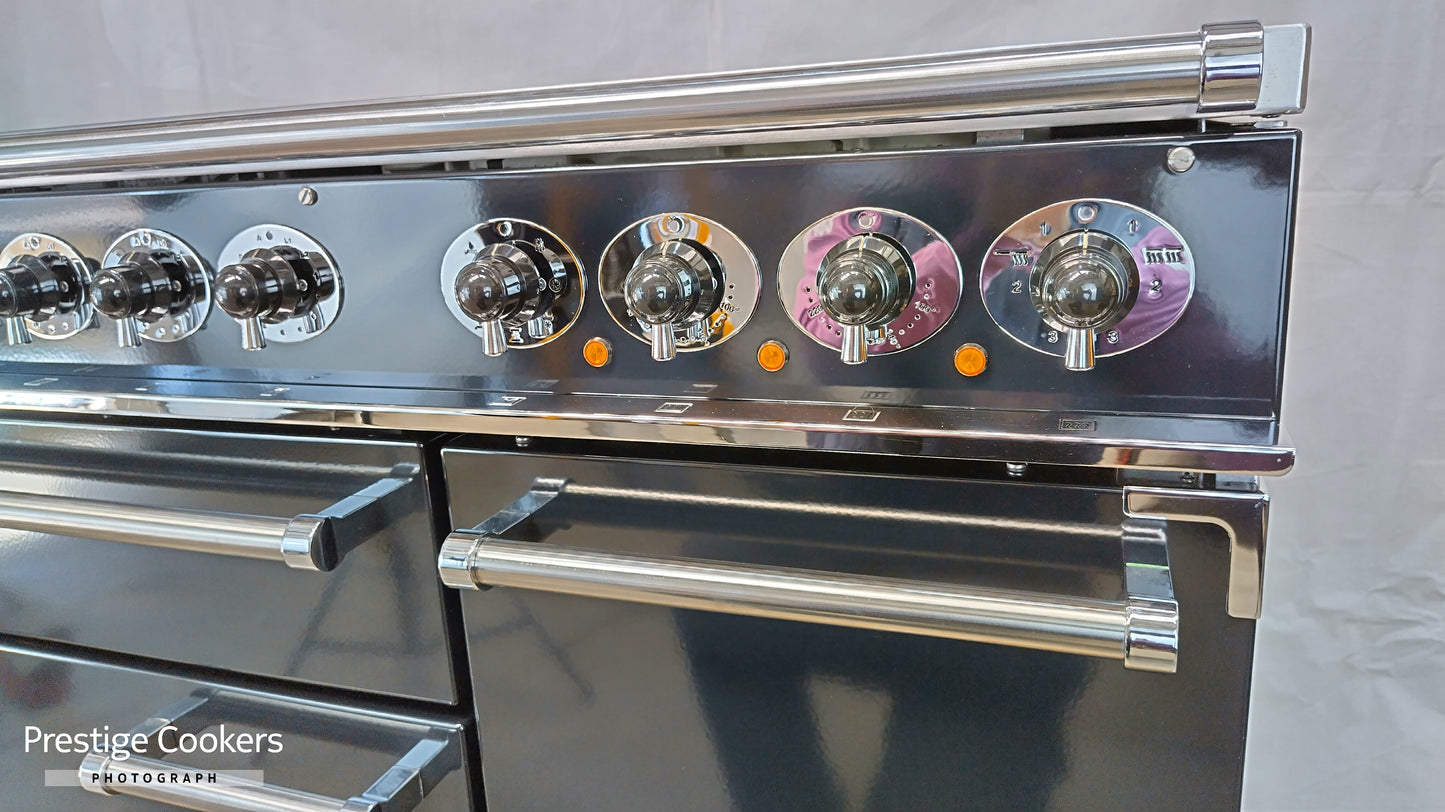 Falcon 1000 Deluxe Induction/Electric Range Cooker, Black/Chrome