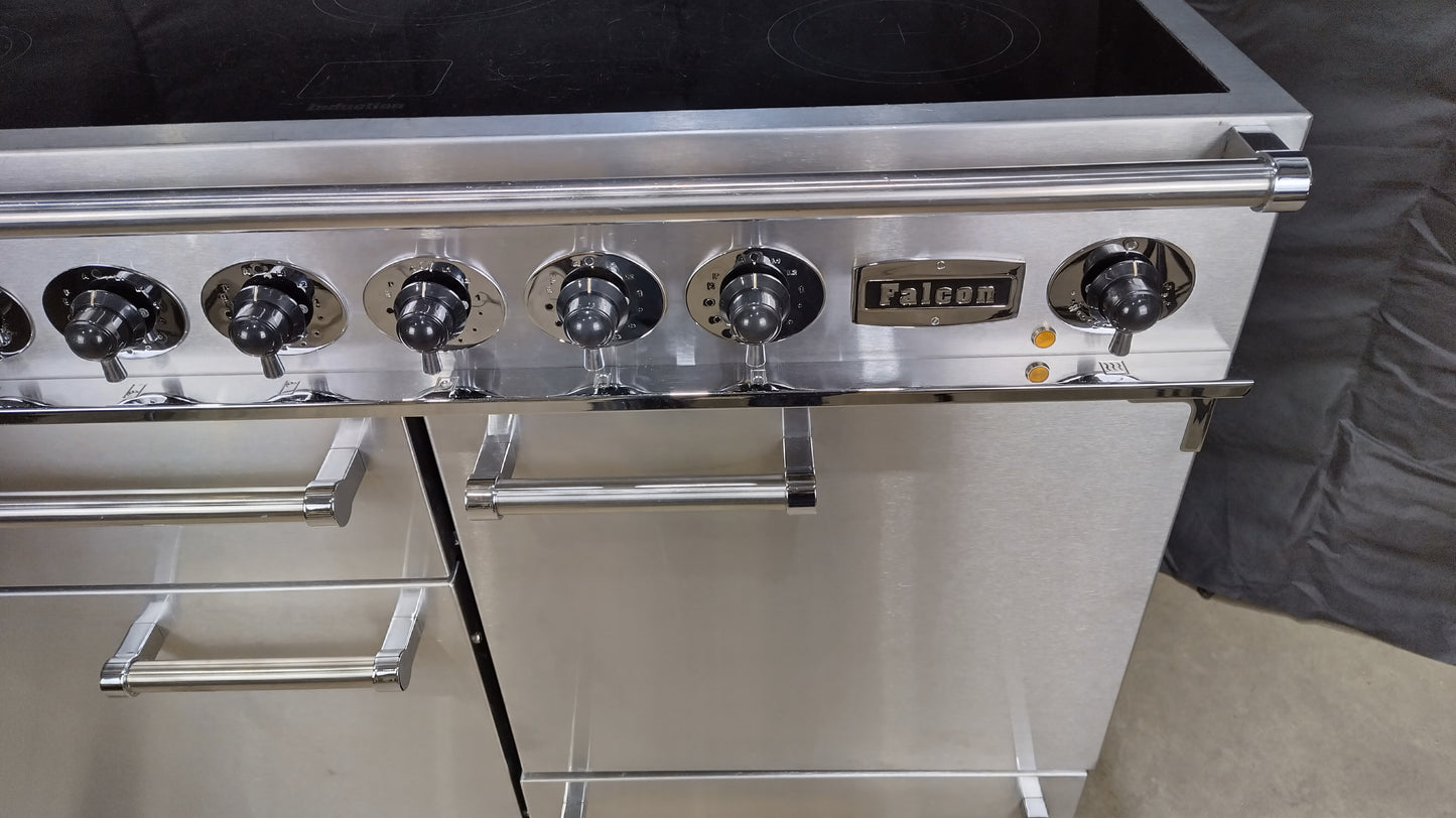 Falcon 1092 Deluxe Induction/Electric Range Cooker, Stainless steel/Chrome