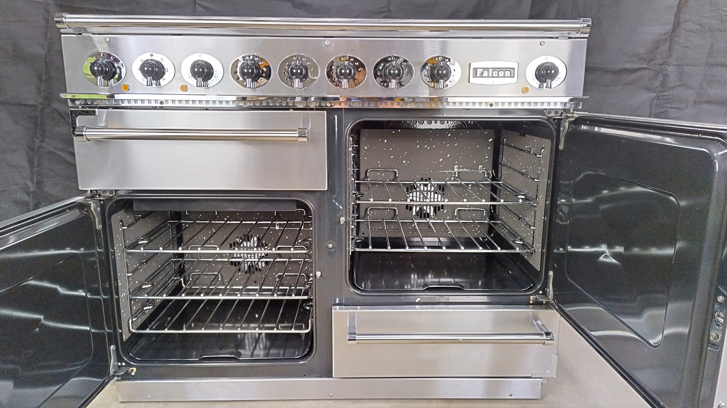 Falcon 1092 Deluxe Induction/Electric Range Cooker, Stainless steel/Chrome