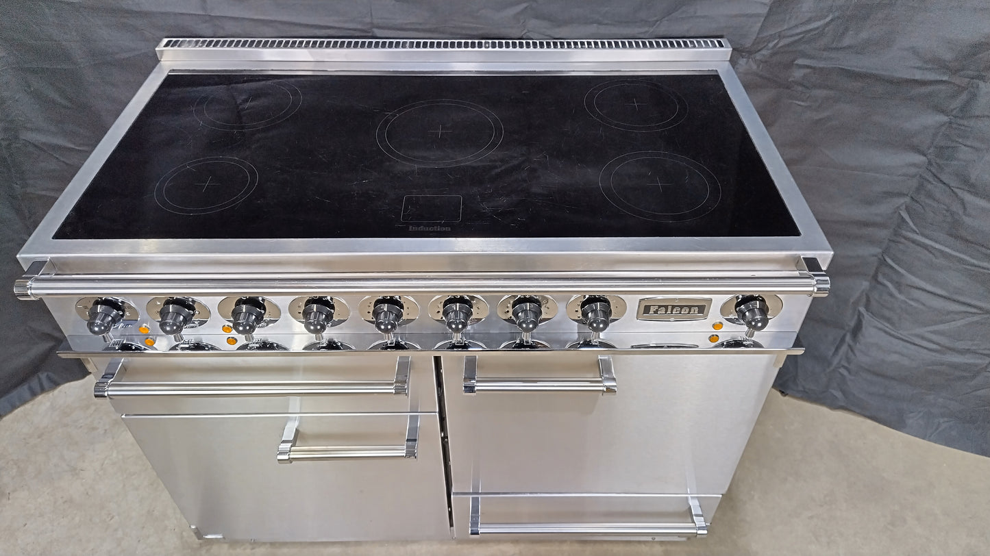 Falcon 1092 Deluxe Induction/Electric Range Cooker, Stainless steel/Chrome
