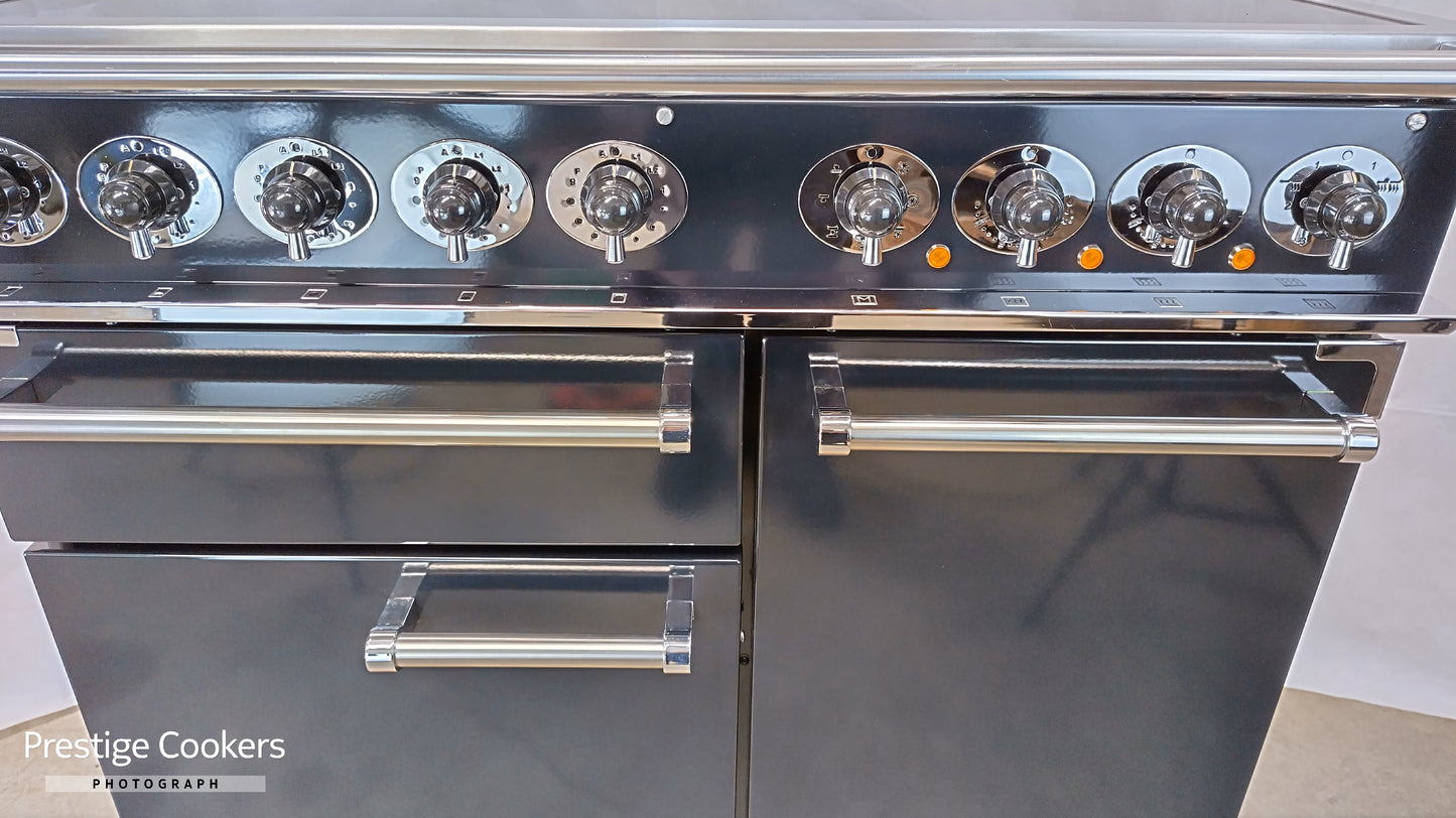 Falcon 1000 Deluxe Induction/Electric Range Cooker, Black/Chrome
